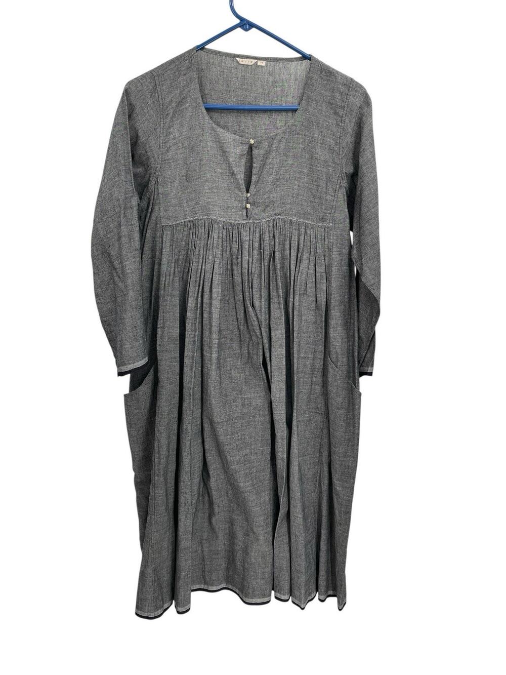 Injiri Cotton Dress Gray Size 38